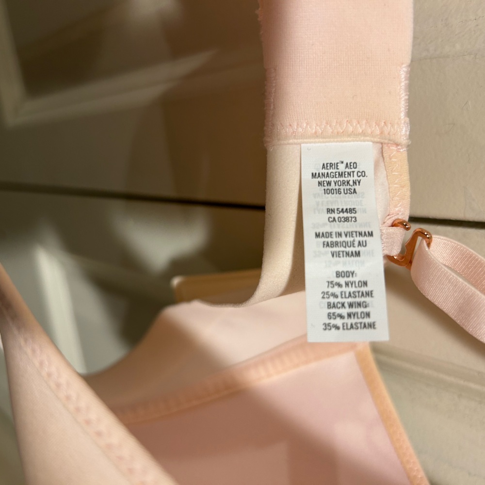 NWT Aerie Real Me Wireless Lightly Lined Bra in Pink , size 32D - Picture 9 of 10